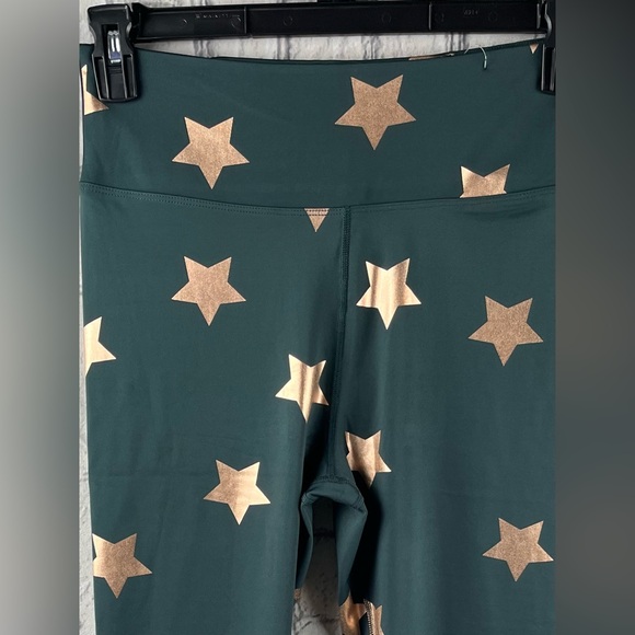 Nanette Lepore Play  Size:L Women Star Leggings Green Gables/Rose Gold - Picture 3 of 12